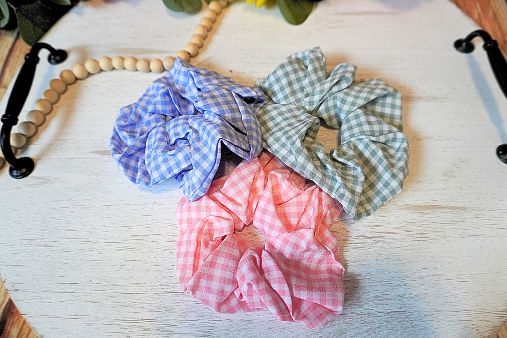 Picnic Gingham Large Scrunchie