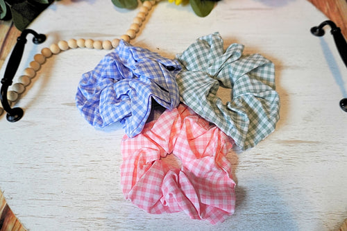 Picnic Gingham Large Scrunchie