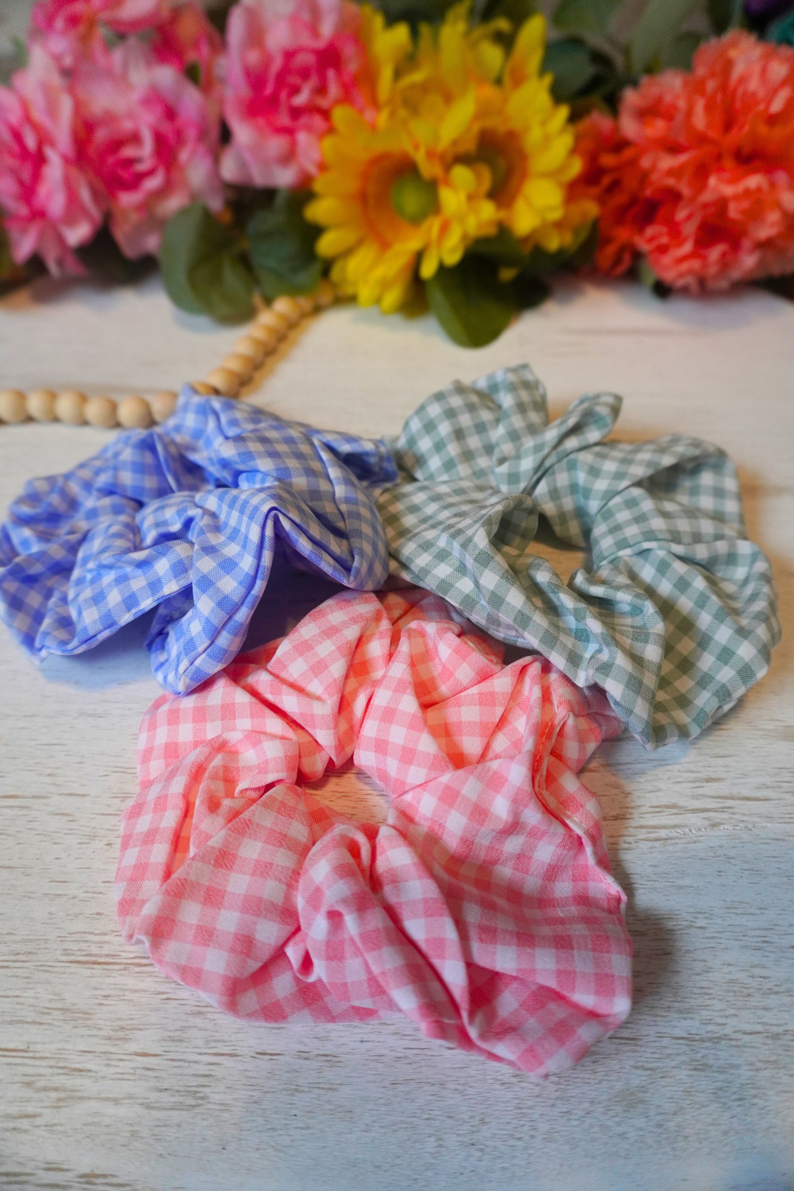 Picnic Gingham Large Scrunchie