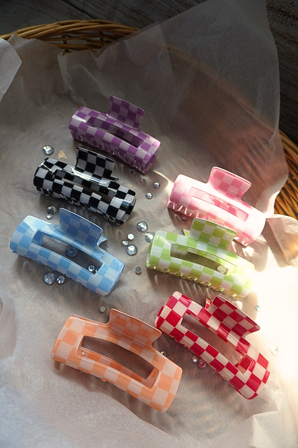 Checkered Claw Clips