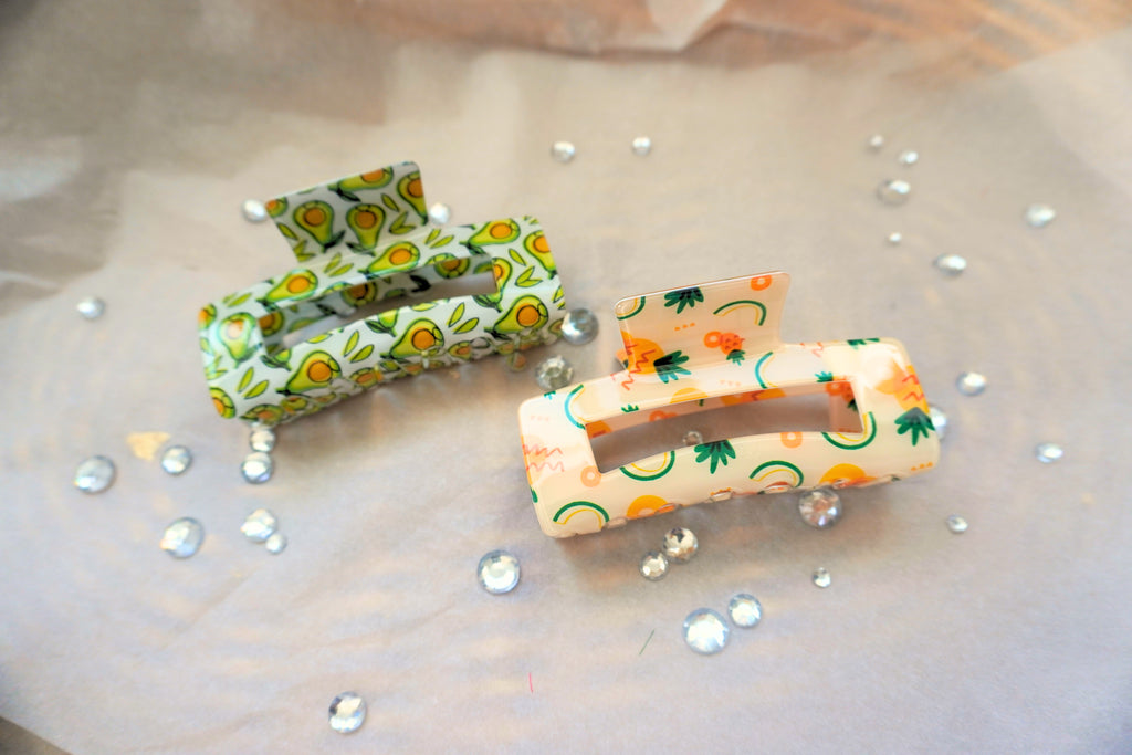 Rectangle Fruit Claw Clips