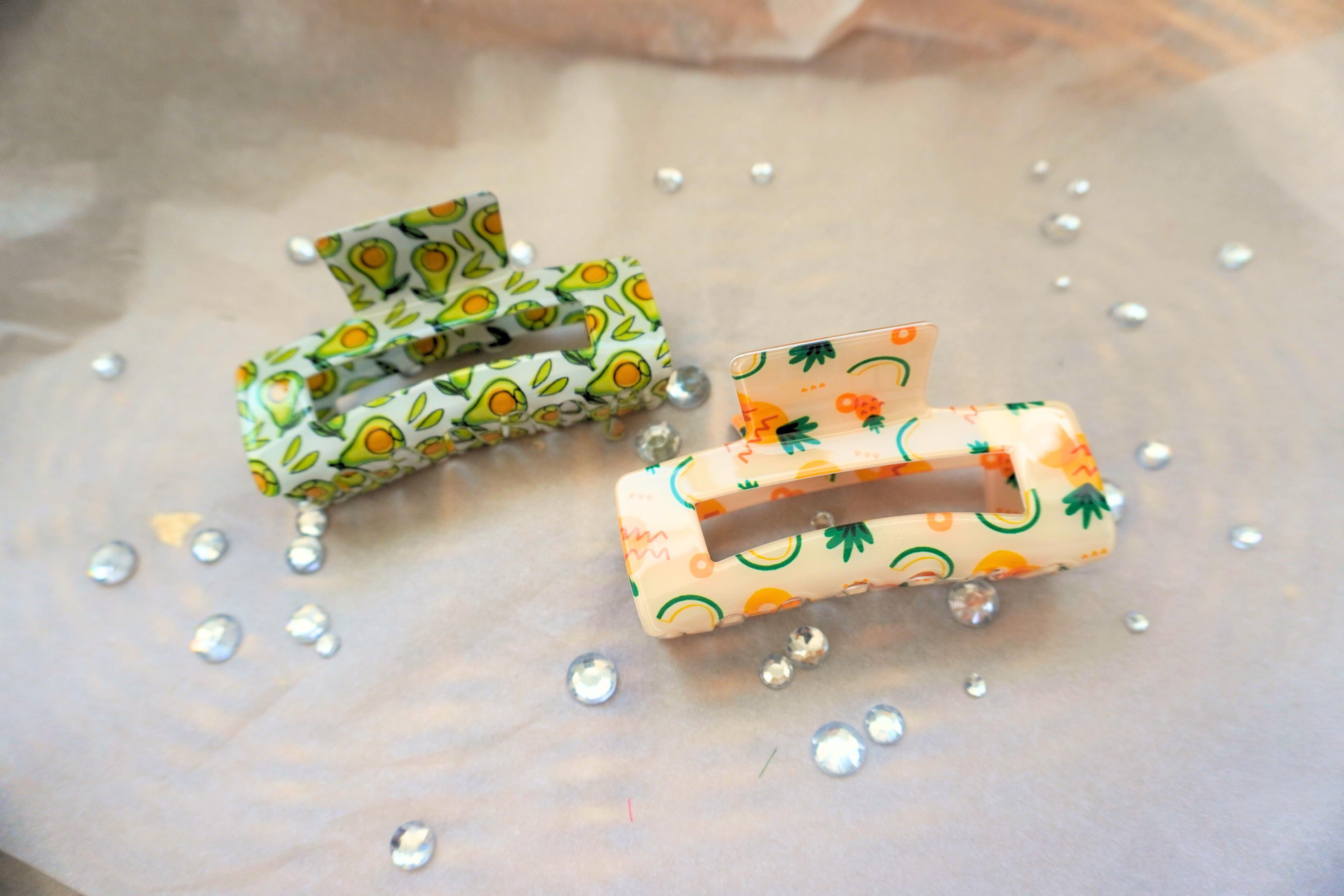 Rectangle Fruit Claw Clips