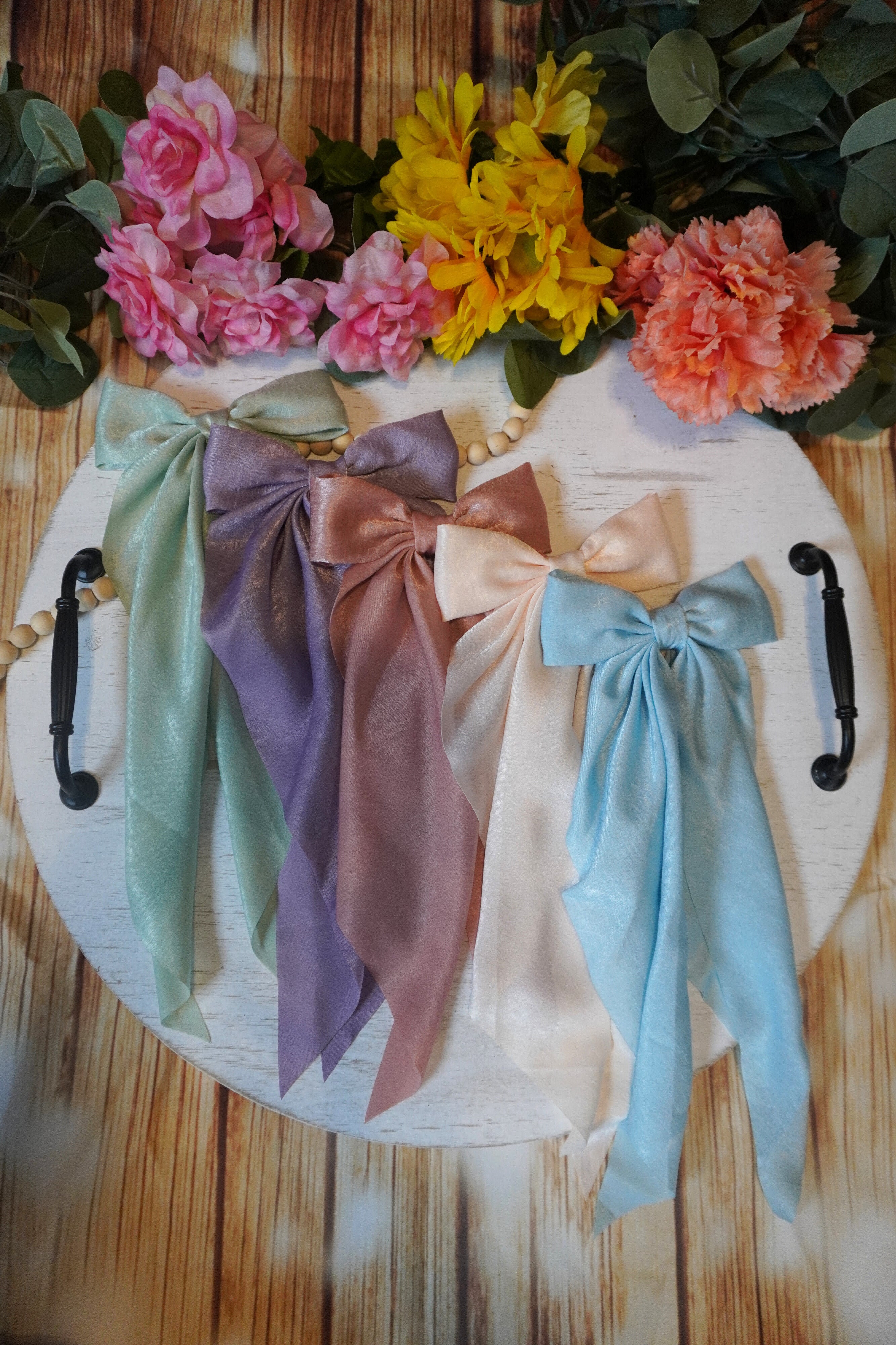 SHEER RIBBON BOW CLIPS