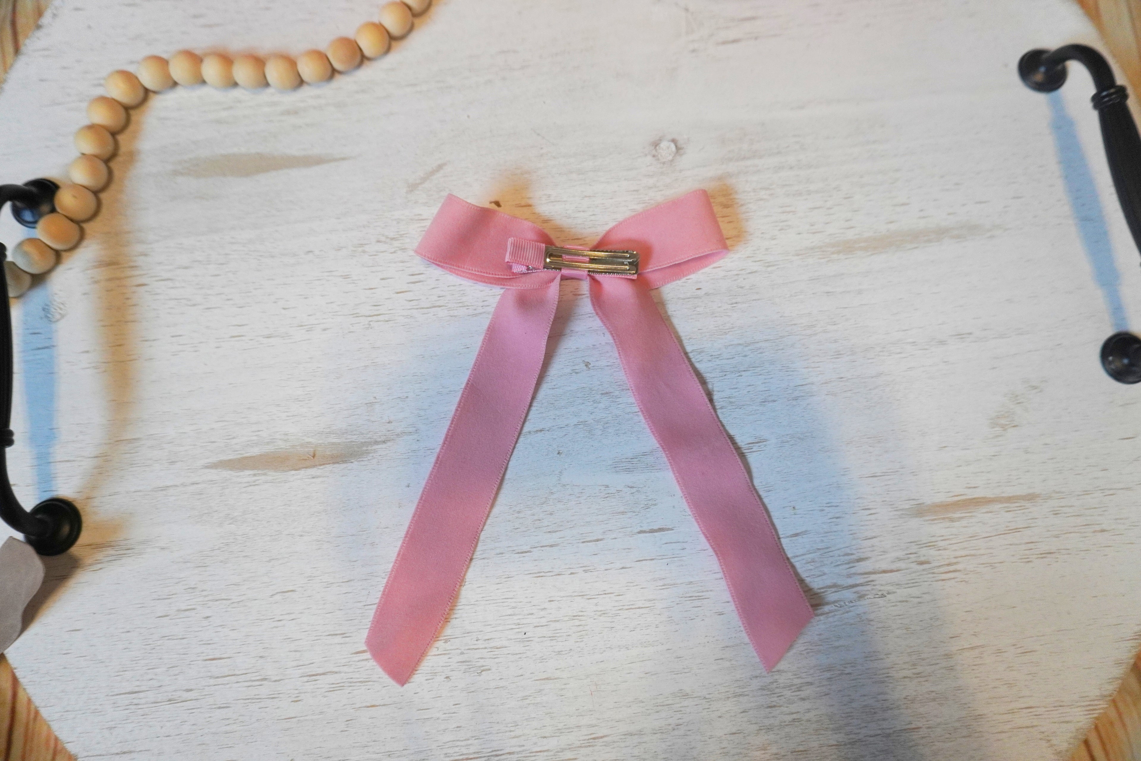 Suede Ribbon Bow- Thin